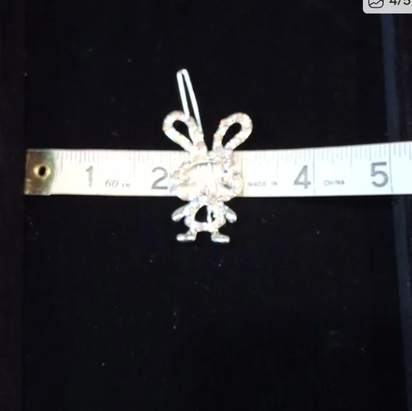 Purple Sparkling Bunny Hair Clip - Picture 3 of 4